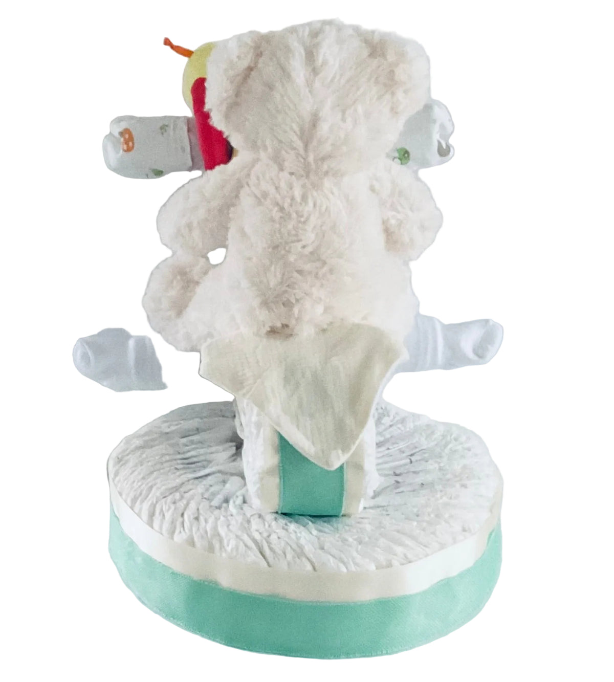 1 TIER PAMPER CAKE WITH MOTORCYCLE AND TEDDY BEAR