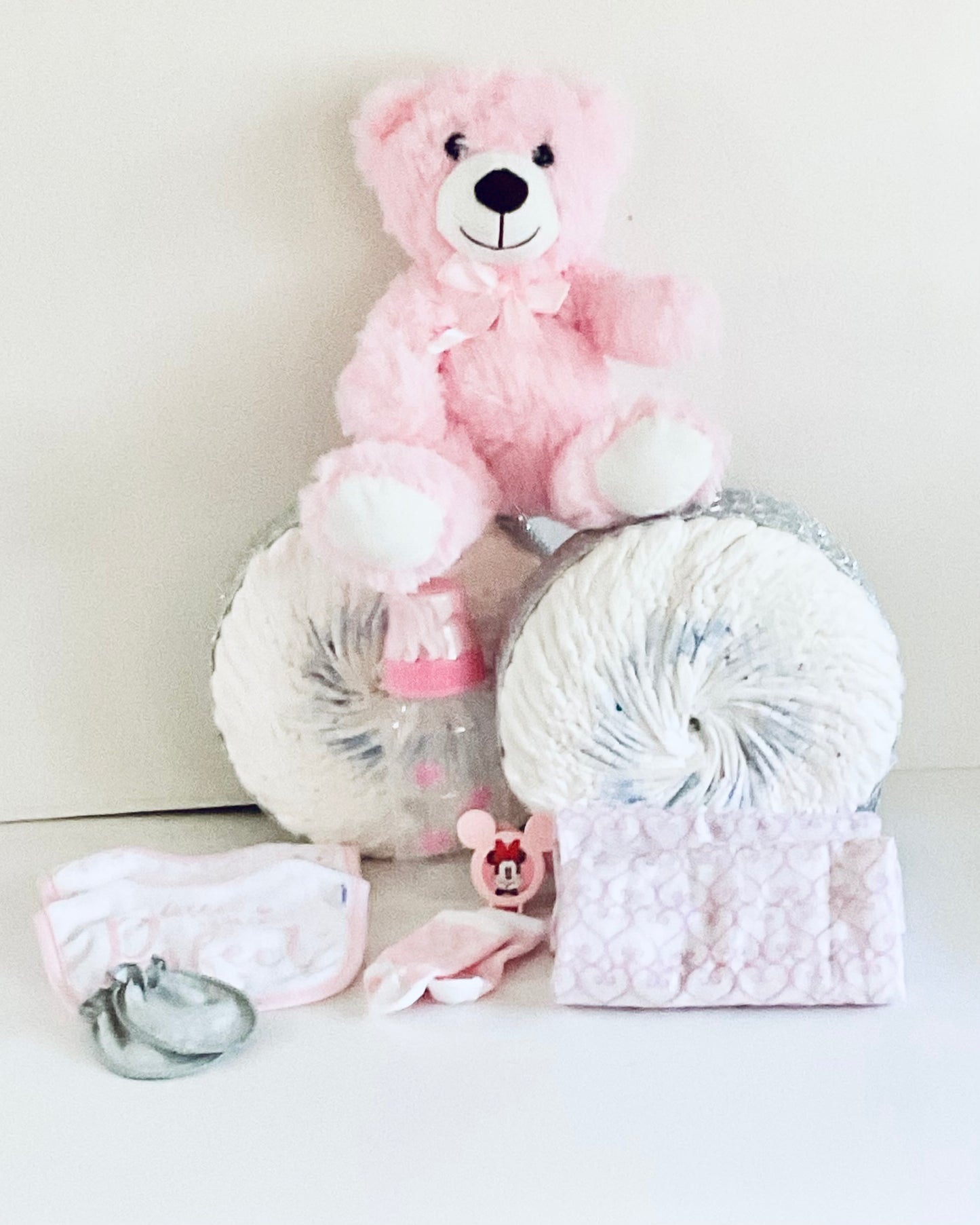 SILVER/PINK MOTORCYCLE PAMPER BIKE