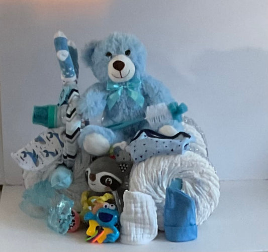 SILVER/BLUE TRICYCLE PAMPER BIKE