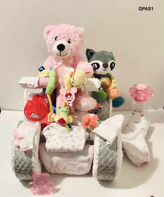 SILVER/PINK QUAD PAMPER BIKE